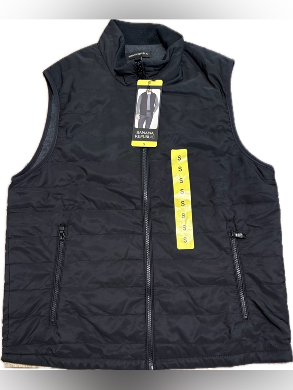 NWT Small Men’s Banana Republic Black Vest